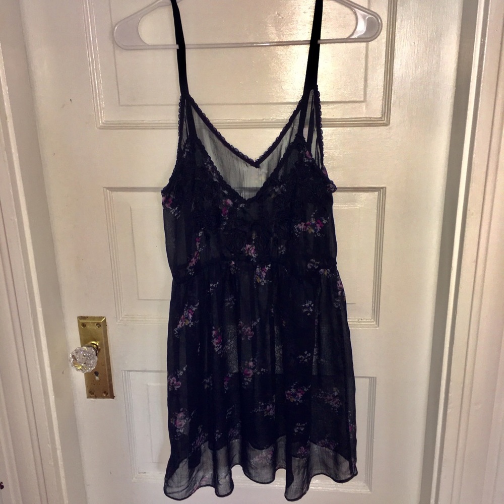 Gorgeous sheer black slip dress